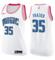 Women's Nike Orlando Magic #35 Melvin Frazier Swingman White/Pink Fashion NBA Jersey