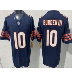 Men's Chicago Bears #10 Luther Burden III Limited Navy FUSE Vapor Jersey