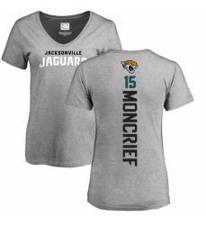 NFL Women's Nike Jacksonville Jaguars #15 Donte Moncrief Ash Backer T-Shirt