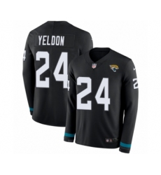 Youth Nike Jacksonville Jaguars #25 D.J. Hayden Limited Black Therma Long Sleeve NFL Jersey