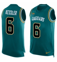 Men's Nike Jacksonville Jaguars #6 Cody Kessler Limited Teal Green Player Name & Number Tank Top NFL Jersey