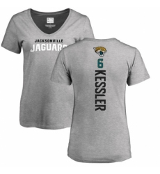 NFL Women's Nike Jacksonville Jaguars #6 Cody Kessler Ash Backer T-Shirt