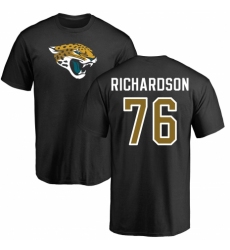 NFL Nike Jacksonville Jaguars #76 Will Richardson Black Name & Number Logo T-Shirt