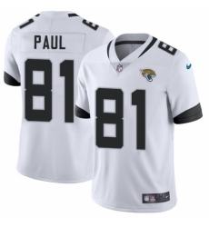 Youth Nike Jacksonville Jaguars #81 Niles Paul White Vapor Untouchable Limited Player NFL Jersey