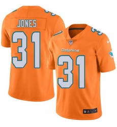 Men's Miami Dolphins #31 Byron Jones Orange 2020 Vapor Untouchable Limited Stitched Jersey