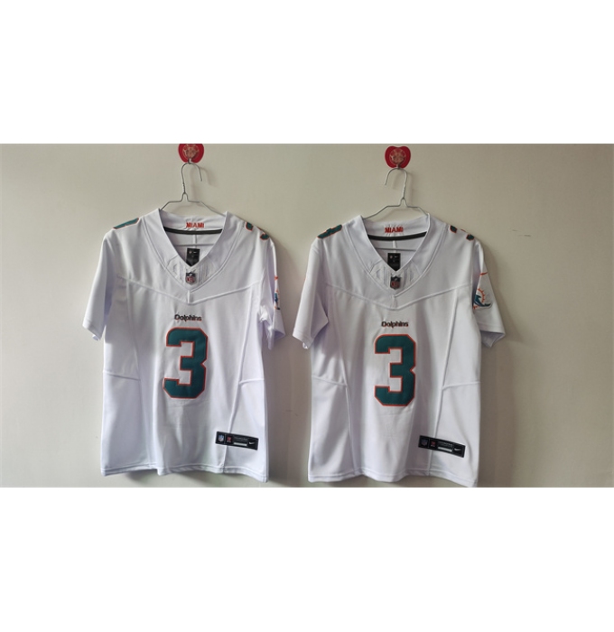 Women's Miami Dolphins #3 Odell Beckham Jr. White F.U.S.E Vapor Untouchable Stitched Jersey(Run Small)