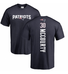 NFL Nike New England Patriots #30 Jason McCourty Navy Blue Backer T-Shirt