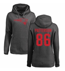 NFL Women's Nike New England Patriots #86 Cordarrelle Patterson Ash One Color Pullover Hoodie