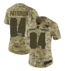 Women's Nike New England Patriots #84 Cordarrelle Patterson Limited Camo 2018 Salute to Service NFL Jersey