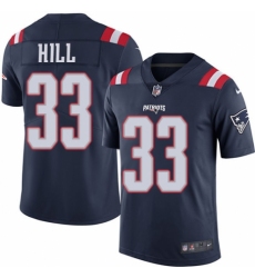 Youth Nike New England Patriots #33 Jeremy Hill Limited Navy Blue Rush Vapor Untouchable NFL Jersey