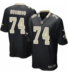 Men's Nike New Orleans Saints #74 Jermon Bushrod Game Black Team Color NFL Jersey
