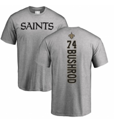 NFL Nike New Orleans Saints #74 Jermon Bushrod Ash Backer T-Shirt