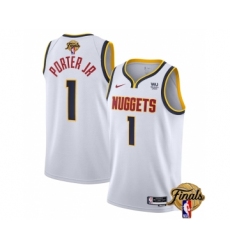 Men's Denver Nuggets #1 Michael Porter Jr. White 2023 Finals Association Edition Stitched Basketball Jersey