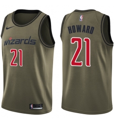 Youth Nike Washington Wizards #21 Dwight Howard Swingman Green Salute to Service NBA Jersey