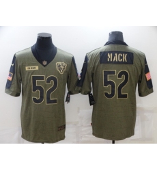 Men's Chicago Bears #52 Khalil Mack Nike Olive 2021 Salute To Service Limited Player Jersey