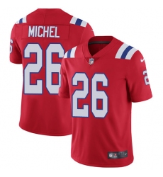 Men's Nike New England Patriots #26 Sony Michel Red Alternate Vapor Untouchable Limited Player NFL Jersey