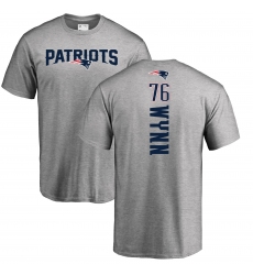 NFL Nike New England Patriots #76 Isaiah Wynn Ash Backer T-Shirt