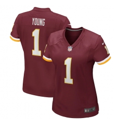 Women's Washington Redskins #1 Chase Young Nike Burgundy 2020 NFL Draft First Round Pick Game Jersey.webp