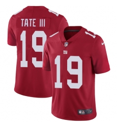 Nike New York Giants #19 Golden Tate Red Alternate Men's Stitched NFL Vapor Untouchable Limited Jersey