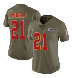 Women's Nike Kansas City Chiefs #21 Eric Murray Limited Olive 2017 Salute to Service NFL Jersey