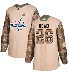 Youth Adidas Washington Capitals #26 Nic Dowd Authentic Camo Veterans Day Practice NHL Jersey