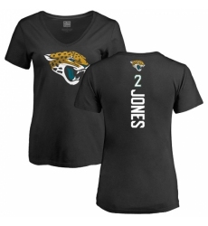 NFL Women's Nike Jacksonville Jaguars #2 Landry Jones Black Backer V-Neck T-Shirt