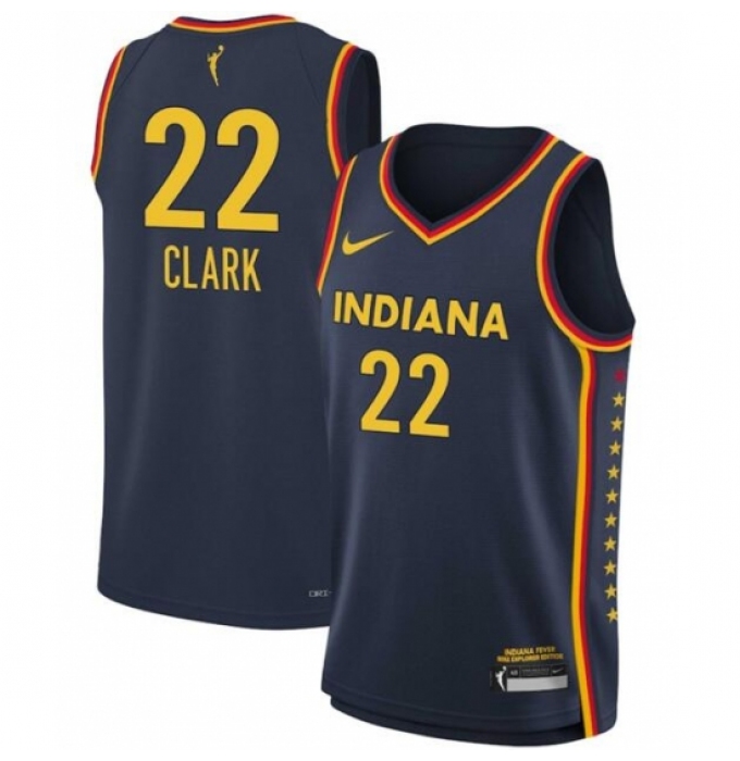 Youth Indiana Fever Caitlin Clark #22 Navy Blue Stitched Basketball WNBA Jersey