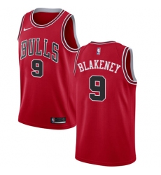 Men's Nike Chicago Bulls #9 Antonio Blakeney Swingman Red NBA Jersey - Icon Edition