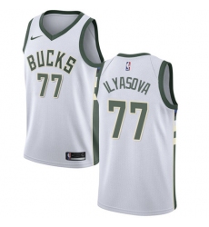 Youth Nike Milwaukee Bucks #77 Ersan Ilyasova Swingman White NBA Jersey - Association Edition