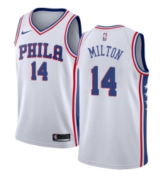Youth Nike Philadelphia 76ers #14 Shake Milton Swingman White NBA Jersey - Association Edition