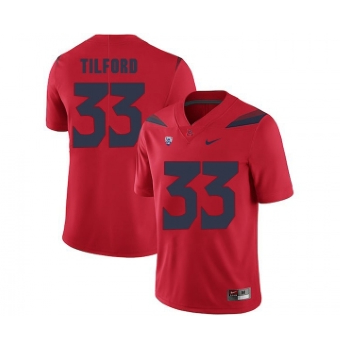 Arizona Wildcats 33 Nathan Tilford Red College Football Jersey