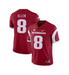 Arkansas Razorbacks 8 Austin Allen Red College Football Jersey