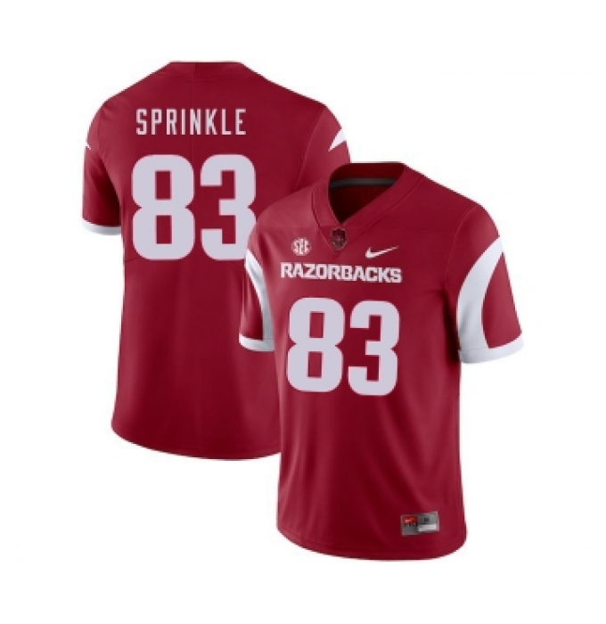 Arkansas Razorbacks 83 Jeremy Sprinkle Red College Football Jersey