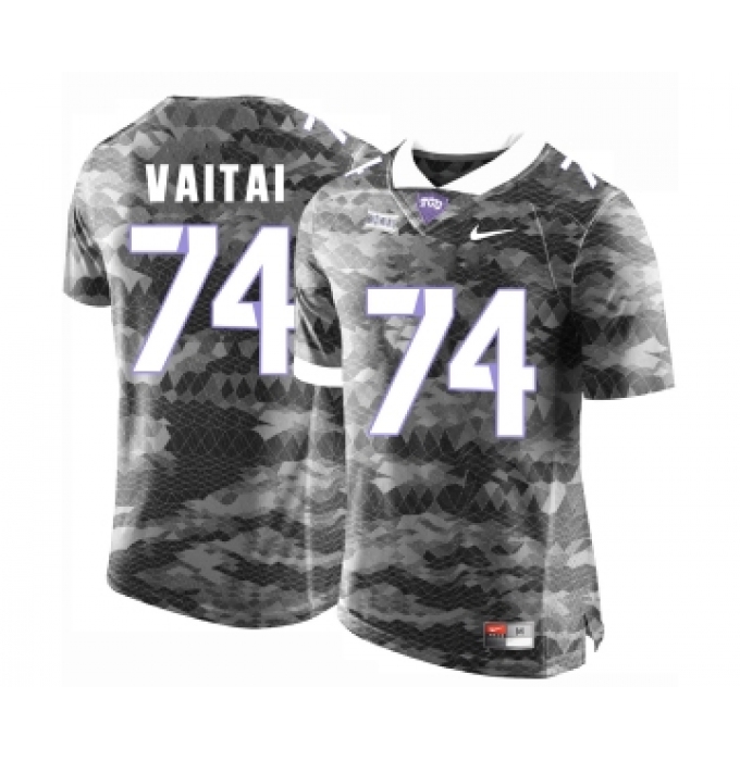 TCU Horned Frogs 74 Halapoulivaati Vaitai Gray College Football Limited Jersey