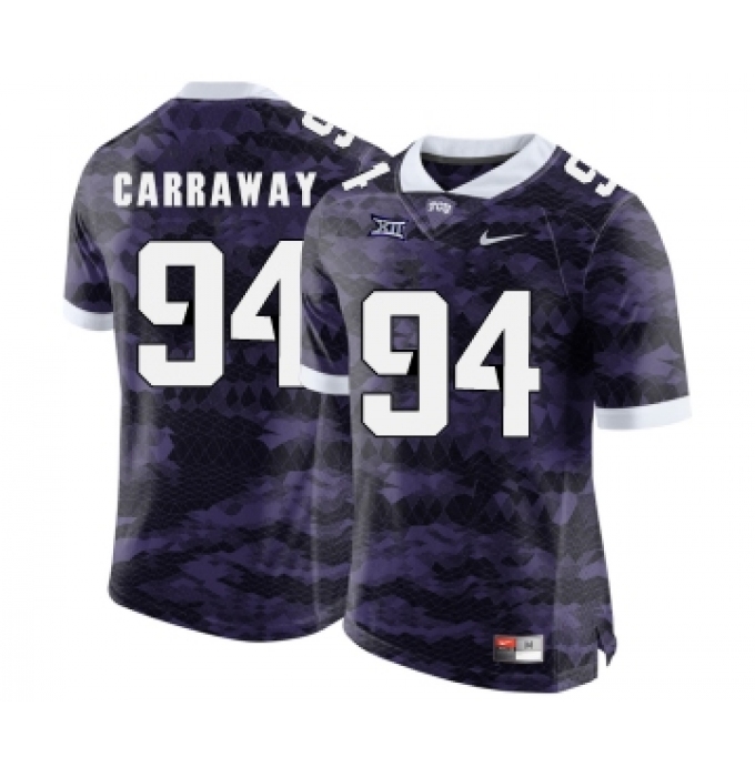 TCU Horned Frogs 94 Josh Carraway Purple College Football Limited Jersey