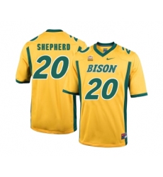 North Dakota State Bison 20 Darrius Shepherd Gold College Football Jersey