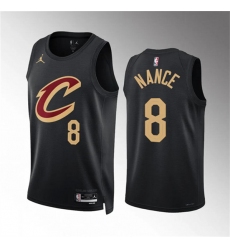 Men's Cleveland Cavaliers #8 Pete Nance Black Statement Edition Stitched Jersey