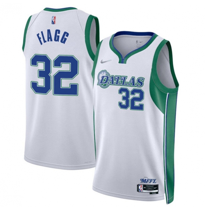 Men's Dallas Mavericks #32 Cooper Flagg White 2025 Draft City Edition Stitched Basketball Jersey