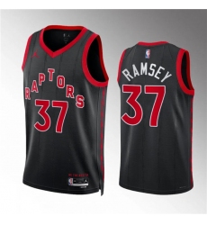 Men's Toronto Raptors #37 Jahmi'us Ramsey Black Statement Edition Stitched Basketball Jersey