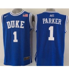 Blue Devils #1 Jabari Parker Blue Basketball New Stitched NCAA Jersey