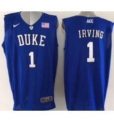 Blue Devils #1 Kyrie Irving Blue Basketball Elite Stitched NCAA Jersey