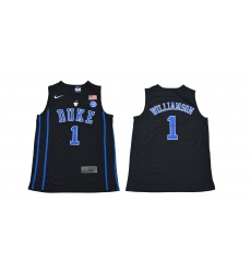 Duke Blue Devils #1 Zion Williamson Black Basketball Stitched NCAA Jersey