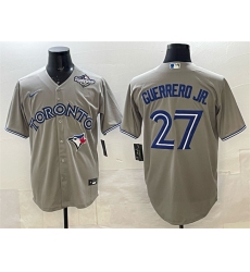 Men's Toronto Blue Jays #27 Vladimir Guerrero Jr. Gray 2025 World Series Cool Base Stitched Baseball Jersey