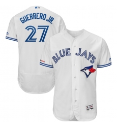 Toronto Blue Jays #27 Vladimir Guerrero Jr. Majestic Home Flex Base Authentic Collection Player Jersey - White