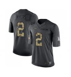 Youth Seattle Seahawks #2 Jason Myers Limited Black 2016 Salute to Service Football Jersey