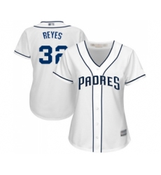 Women's San Diego Padres #32 Franmil Reyes Replica White Home Cool Base Baseball Jersey