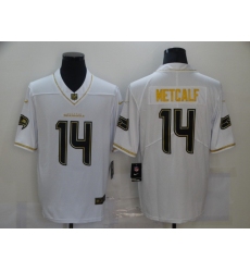 Men's Seattle Seahawks #14 D.K. Metcalf White Olive Gold Nike Limited Jersey Men's Seattle Seahawks #14 D.K. Metcalf White Olive Gold Nike Limited Jersey