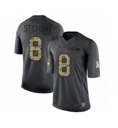 Youth New England Patriots #8 Jarrett Stidham Limited Black 2016 Salute to Service Football Jersey