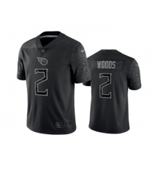 Men's Tennessee Titans #2 Robert Woods Black Reflective Limited Stitched Football Jersey