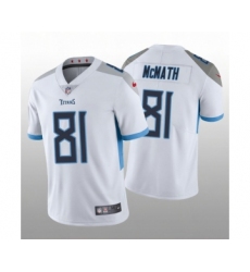 Men's Tennessee Titans #81 Racey McMath White Vapor Limited Nike Jersey